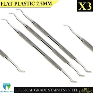Dental Composite Filling Spatula 2.5mm Flat Plastic Placing Mixing Tools X3 - Imagen 1 de 5