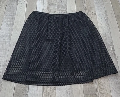 Falda para mujer Yoana Baraschi Anthropologie talla L negra línea A superpuesta forrada EE. UU. Foto 1 de 4