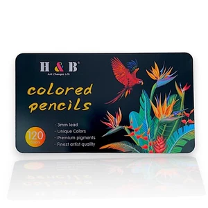 120 Buntstifte H&B colored pencils Zeichenset Künstlerbedarf Verschiedene Farben - Bild 1 von 6