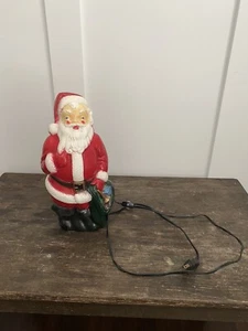 Vintage 1968 Empire Santa Claus Christmas Blow Mold Tabletop 13" Lights Up - Picture 1 of 15