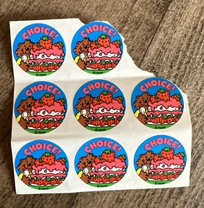 Scratch Sniff Trend Stickers Bear With Strawberry Short Cake Choice Vtg 1980s - Picture 1 of 3