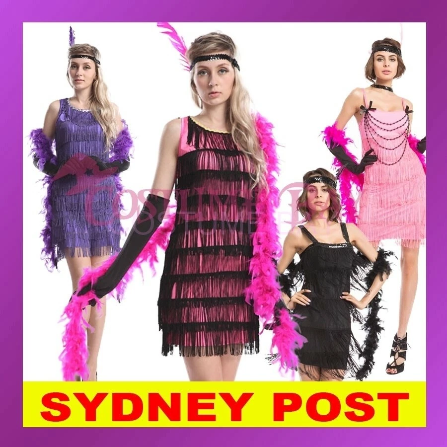1920s Roaring 20s Charleston Gangster Flapper Gatsby Fancy Dress Costume Outfit - image 1 of 1