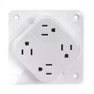 HUBBELL HBL415W Receptacle,White,15 A,2P3W,Back,1PK 3D134 - Picture 1 of 2