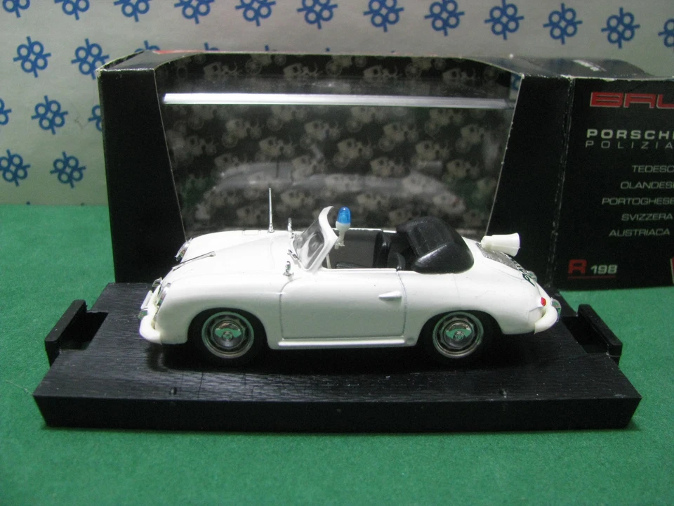    Vintage -  PORSCHE  356  Cabriolet " Polizei "  1952   -  1/43  Brumm   r 198 - Immagine 1 di 1