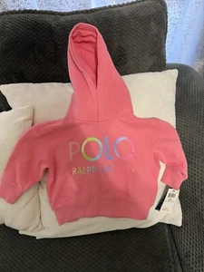 Polo Ralph Lauren Toddler Girls Hoodie Pink Size 2T New - Picture 1 of 3