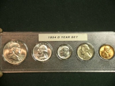 1954 D Very Choice BU Denver Mint Year Set Uncirculated       -     54D77 - Image 1 of 4