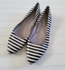 Aerosoles Women's Hey Girl Striped Pointed Toe Slip On Flats Shoes Size 11 - Picture 1 of 12