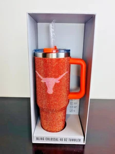 NEW Texas Longhorns Orange Bling Colossal 46 Oz. Tumbler - Picture 1 of 3