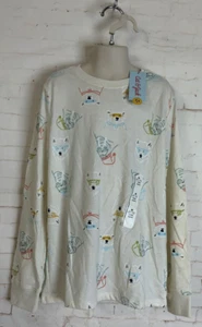 Cat & Jack Boys Polar Bear Graphic Print Crewneck Long Sleeve Top Size M (8/10) - Picture 1 of 3