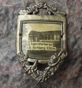 Antique Jugendherberge Aschberg Vintage Metal Climbers Walking Stick Stocknagel  - Picture 1 of 2