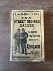 Antique 1919 Rand McNally Chicago City Railway & Street Number Guide  Paperback