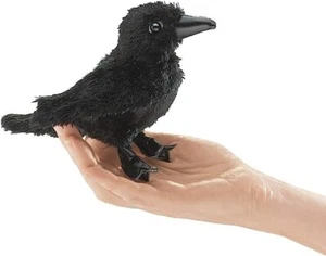 Marioneta Folkmanis Mini Raven Finger - Imagen 1 de 4