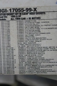 JUEGO DE JUNTAS DE MOTOR HARLEY 99-04 DOBLE LEVA 95 CON JUNTA DE CABEZA DE 0,036" DIÁMETRO DE 3 7/8" - Imagen 1 de 6