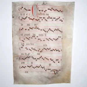 MEDIEVAL ILLUMINATED Manuscript Vellum 1440 AD Gregorian Chant Choral Music Fine - Picture 1 of 8