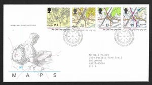British 1991 Maps Royal Mail FDC Cover - Bild 1 von 1