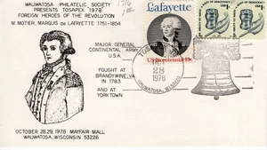 LAFAYETTE HERO OF THE REVOLUTION, WAUWATOSA, WI  1978  FDC20310 - Picture 1 of 1
