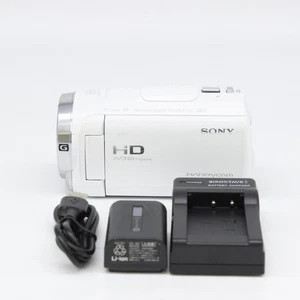 Sony HDR-CX675 Digital HD Camcorder Recorder Handycam White Tested Work Used - Picture 1 of 8