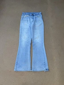 Vintage 70’s Levi’s 646 Orange Tab Bellbottom Flare Faded Denim Jeans Size 29x30 - Picture 1 of 11