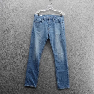 Pantalones de mezclilla GAP 31x32 lavado medio calce ajustado azul para hombre algodón elástico informales - Imagen 1 de 14