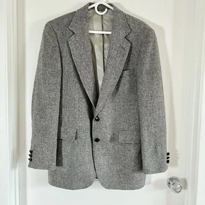 Vintage Adams Row Sport Mantel Herren 42 Wolle Chevron klassischer Blazer Fischgrät USA - Bild 1 von 11