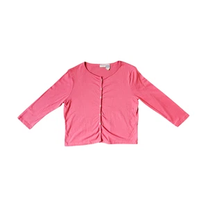 Cárdigan vintage años 90 Newport News rosa con botones manga 3/4 - mediano para mujer - Imagen 1 de 6