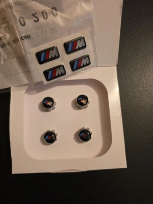 Genuine BMW  M Logo Valve Caps Set  36122447402 Plus 4 X Whee Ml Logo  - Image 1 of 4