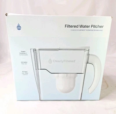 Clearly Filtered No. 1 Filtered Water Pitcher for Fluoride Removes Contaminants. - Image 1 of 4