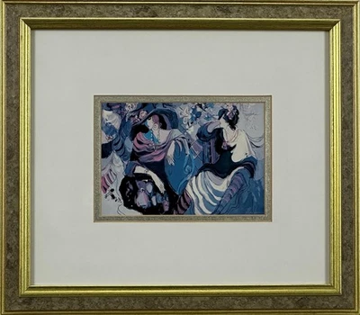 Gazebo Isaac Maimon Estampado Caberet Mujer Enmarcado Doble Placa Mate Firmado Foto 1 de 4