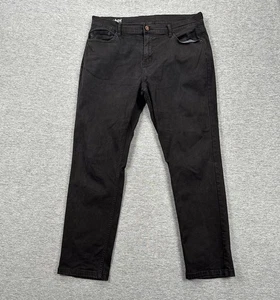 Mugsy Jeans Mens 34x30 Black Denim Stretch Straight Comfort Casual Distressed - Picture 1 of 10