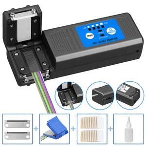 FTTH Fiber Optic Tools 1~48 Core Thermal Stripper W/Spare Blades+Wiping Clip Kit - Picture 1 of 16