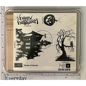 Tim Holtz House of Haunts Halloween Holz Stempelset 4-teilig - Bild 1 von 3
