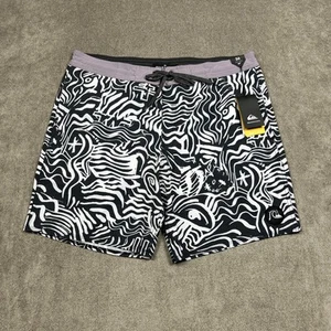 Pantalones Cortos Quicksilver Para Hombre Talla 36 Abstracto Playa Ligeros 18" Largo NUEVO - Imagen 1 de 9