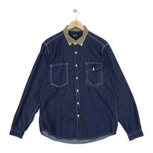 Barbour Denim Shirt Mens Size L Blue Collar Long-Sleeve Casual - Picture 1 of 15