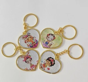 Frida Kahlo goldfarben Schlüsselanhänger Zeichnung Kunst Schlüssellöcher Souvenir Mexiko 4" neu Posten 4 - Bild 1 von 22