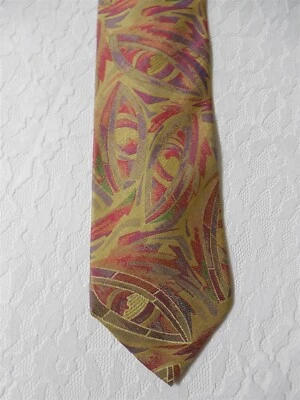 Corbata de seda de lujo MODA ITALIONA ITALIA 57" X 3 1/2" Foto 1 de 2