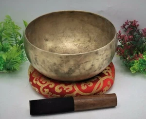 6" Hand-hammered Antique singing bowl - meditation, sound therapy, home & living - Picture 1 of 4