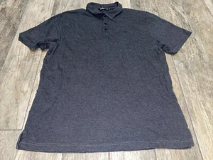 TRAVIS MATHEW GOLF POLO SHIRT PERFORMANCE STRIPE BLACK GRAY SZ XL - Picture 1 of 5