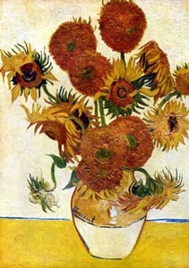 Van Gogh - Still Life With Sunflowers 1888 Vintage Wall Art Painting Print - Picture 1 of 6