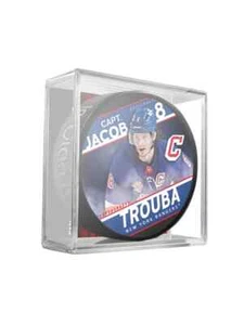2024 New York Rangers Captain Jacob Trouba Souvenir Hockey Puck W/Cube - Picture 1 of 3