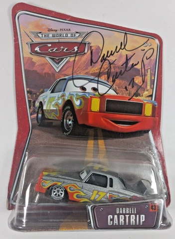 The World Of Cars #17 Darrell Cartrip Racer Disney Pixar Darrell Waltrip Signed Cover