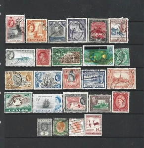 British Colonies, Lot of 25 Different Stamps, Used - Picture 1 of 1