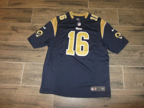 Jared Goff Los Angeles Rams NFL Football Jersey Vintage Nike On Field XL #16 Cover