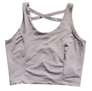 Top corto gris City Lights para mujer ropa deportiva mediana nuevo con etiquetas - Imagen 1 de 4