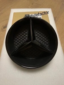 INSIGNIA DE ESTRELLA DE LA PARRILLA DELANTERA Y base para MERCEDES-BENZ GLC W253 GLE W166 NEGRO 2015-19 - Imagen 1 de 1