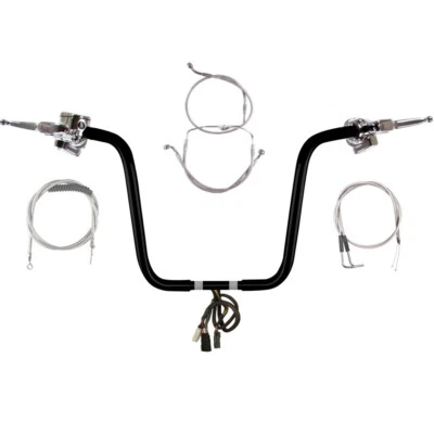 1 1/4" Black 14" Wild 1 Handlebar CKit 2007 Harley-Davidson Road Glide w/Cruise Foto 1 de 4