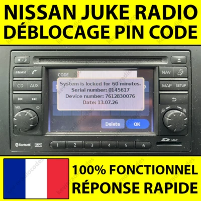 ✅NISSAN JUKE BOSCH LCN RADIO SAT NAV DÉBLOCAGE PIN CODE POUR TOUS MODÈLES✅ - Photo 1/4