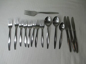 15 Pcs - Nasco Flamingo-Montego Stainless Steel Flatware Silverware Japan - Picture 1 of 5