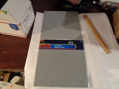 2 placas base de bloques de construcción grandes 32x32 puntos pernos placas base 10"x10" gris- Foto 1 de 4