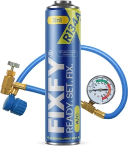2 in 1 - Kit Di Ricarica per Condizionatore D'Aria Con Manometro, Ricambio Gas R - Foto 1 di 12