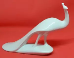 Peacock Jaroslav Ježek for Royal Dux, 1960S Czech White Porcelain Peacock MCM - Picture 1 of 10